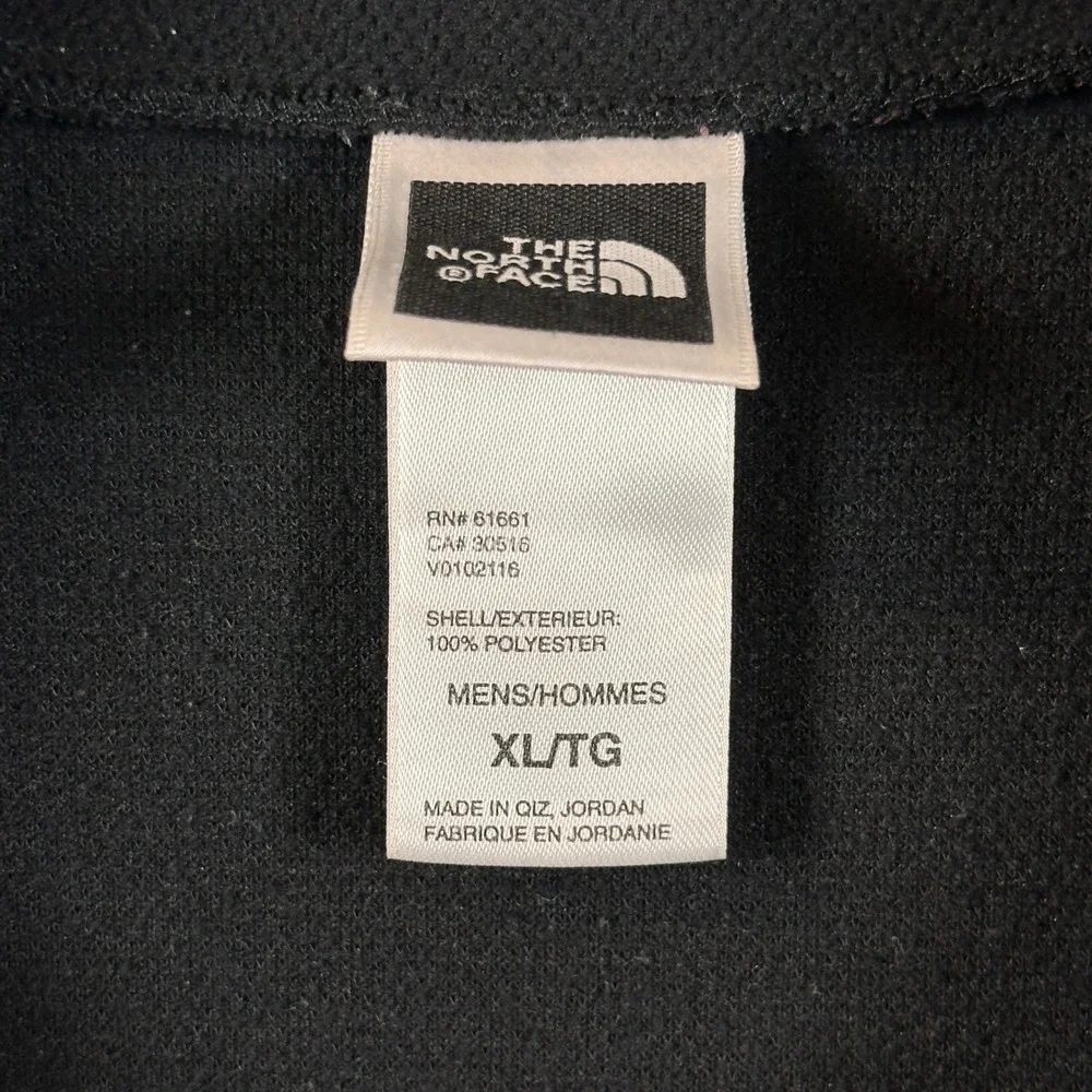 The North Face Mens XL Black Fleece Quarter Zip Pullover Mock Neck